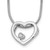White Ice Sterling Silver Rhodium-plated 18 Inch Diamond Open Heart Necklace with 2 Inch Extender - QW-C6598300-9785