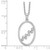White Ice Sterling Silver Rhodium-plated 18 Inch Diamond Open Oval Necklace with 2 Inch Extender - QW-80E4F186-2584