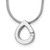 White Ice Sterling Silver Rhodium-plated 18 Inch Diamond Teardrop Necklace with 2 Inch Extender - QW-777B746B-2073