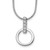 White Ice Sterling Silver Rhodium-plated 18 Inch Open Circle Diamond Necklace with 2 Inch Extender - QW-5AD4F29C-9105