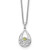 White Ice Sterling Silver Rhodium-plated 18 inch Peridot Necklace with 2 inch Extender
