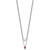 White Ice Sterling Silver Rhodium-plated 18inch Diamond Heart and Garnet Teardrop Necklace plus 2 inch Extender