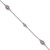 White Ice Sterling Silver Rhodium-plated 7.5 Inch Amethyst and Diamond  Bracelet with 1.25 Inch Extender