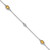 White Ice Sterling Silver Rhodium-plated 7.5 inch Diamond and Citrine Bracelet with 1.25  inch Extender