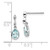 White Ice Sterling Silver Rhodium-plated Blue Topaz and Diamond Post Dangle Teardrop Earrings - QW-88B280B7-5657