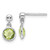 White Ice Sterling Silver Rhodium-plated Diamond and Peridot Post Dangle Earrings