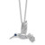 White Ice Sterling Silver Rhodium-plated Diamond and Sapphire Humming Bird 18 inch Necklace plus 2 inch Extender