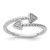 White Ice Sterling Silver Rhodium-plated Diamond Arrow Ring - QW-AC640589-2967