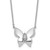 White Ice Sterling Silver Rhodium-plated Diamond Butterfly 18 inch Necklace plus 2 inch Extender