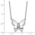 White Ice Sterling Silver Rhodium-plated Diamond Butterfly 18 inch Necklace plus 2 inch Extender