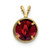 14k 8mm Garnet bezel pendant
