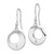 White Ice Sterling Silver Rhodium-plated Diamond Circle Shepherds Hook Dangle Earrings