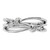 White Ice Sterling Silver Rhodium-plated Diamond Criss Cross Ring - QW-DE6A951D-1557