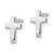 White Ice Sterling Silver Rhodium-plated Diamond Cross Post Earrings - QW-661AE6C3-9665