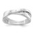 White Ice Sterling Silver Rhodium-plated Diamond Crossover Ring - QW-610730AD-5846