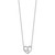 White Ice Sterling Silver Rhodium-plated Diamond Fancy Heart 18 inch Necklace plus 2 inch Extender