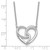 White Ice Sterling Silver Rhodium-plated Diamond Fancy Heart 18 inch Necklace plus 2 inch Extender
