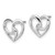 White Ice Sterling Silver Rhodium-plated Diamond Fancy Heart Post Earrings