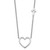 White Ice Sterling Silver Rhodium-plated Diamond Heart and Cross 18 inch Necklace plus 2 inch Extender