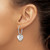 White Ice Sterling Silver Rhodium-plated Diamond Heart C-Hoop Earrings