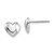 White Ice Sterling Silver Rhodium-plated Diamond Heart Post Earrings - QW-4566819A-5080