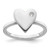 White Ice Sterling Silver Rhodium-plated Diamond Heart Ring - QW-96D2E65D-7751