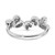 White Ice Sterling Silver Rhodium-plated Diamond Hearts Ring - QW-D9AF6708-2223