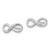 White Ice Sterling Silver Rhodium-plated Diamond Infinity Post  Earrings