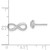 White Ice Sterling Silver Rhodium-plated Diamond Infinity Post  Earrings