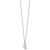 White Ice Sterling Silver Rhodium-plated Diamond Music Note 18 inch Necklace plus 2 inch Extender - QW-017A7609-8522