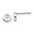 White Ice Sterling Silver Rhodium-plated Diamond Open Circle  Stud Post Earrings