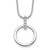 White Ice Sterling Silver Rhodium-plated Diamond Open Circle 18inch Necklace plus 2 inch Extender