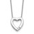 White Ice Sterling Silver Rhodium-plated Diamond Open Heart 18 inch Necklace plus 2 inch Extender