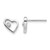 White Ice Sterling Silver Rhodium-plated Diamond Open Heart Post Earrings - QW-2C4FC52E-8532