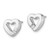 White Ice Sterling Silver Rhodium-plated Diamond Open Heart Post Earrings - QW-95615D90-3885