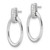 White Ice Sterling Silver Rhodium-plated Diamond Oval Post Dangle Earrings