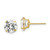 14k 8mm Round CZ Post Earrings