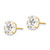 14k 8mm Round CZ Post Earrings