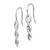 White Ice Sterling Silver Rhodium-plated Diamond Twist Dangle Shepherd Hook Earrings