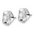 White Ice Sterling Silver Rhodium-plated Diamond Wavy Disk Post Earrings