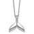 White Ice Sterling Silver Rhodium-plated Diamond Whale Tail 18 inch Necklace plus 2 inch Extender