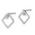 White Ice Sterling Silver Rhodium-plated Diamond-shaped Diamond Post Earrings