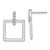 White Ice Sterling Silver Rhodium-plated Open Square Diamond Post Dangle Earrings