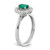 10k White Gold 5/8 carat Lab Grown Diamond VS/SI+ G+ and Oval Lab Created Emerald Halo Fashion Ring