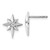White Ice Sterling Silver Rhodium-plated Star with Diamond Post Earrings