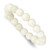 White Jade 10.00mm Beaded Stretch Bracelet
