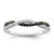 White Night Sterling Silver Rhodium-plated Black and White Criss Cross Diamond Ring - QR-54E73230-5979