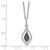 White Night Sterling Silver Rhodium-plated Black and White Diamond 18 Inch Necklace with 2 Inch Extender - QP-9BE9FF4B-6051