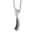 White Night Sterling Silver Rhodium-plated Black and White Diamond 18 Inch Necklace with 2 Inch Extender - QP-DFFF3862-2991