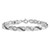 White Night Sterling Silver Rhodium-plated Black and White Diamond 7.5 Inch Bracelet - QD-FC9A71E0-2515